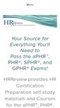 Mobile Screenshot of hrreview.com